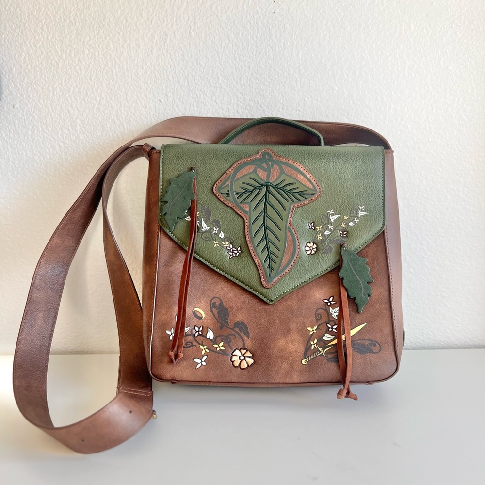 Lord Of The Rings brown satchel bag embroidered from Hot Topic